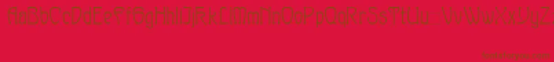 Czcionka Sylph – brązowe czcionki na czerwonym tle