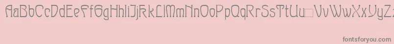 Sylph-fontti – harmaat kirjasimet vaaleanpunaisella taustalla