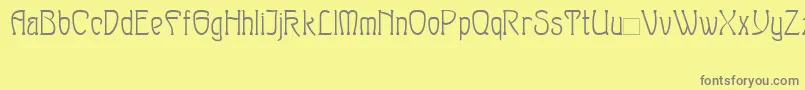 Sylph Font – Gray Fonts on Yellow Background