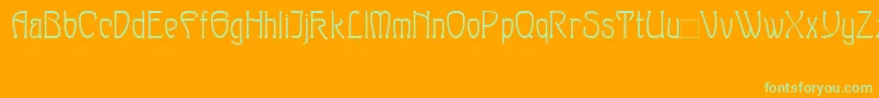 Sylph Font – Green Fonts on Orange Background
