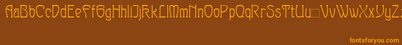 Sylph-fontti – oranssit fontit ruskealla taustalla