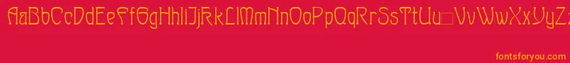Sylph Font – Orange Fonts on Red Background