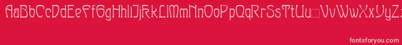 Sylph-Schriftart – Rosa Schriften auf rotem Hintergrund