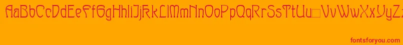Sylph Font – Red Fonts on Orange Background