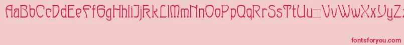 フォントSylph – ピンクの背景に赤い文字