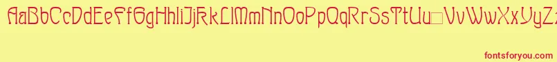 Sylph Font – Red Fonts on Yellow Background