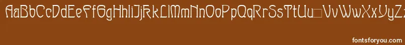 Шрифт Sylph – белые шрифты на коричневом фоне