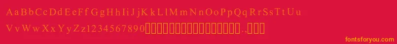 LimitedgridsRegular Font – Orange Fonts on Red Background