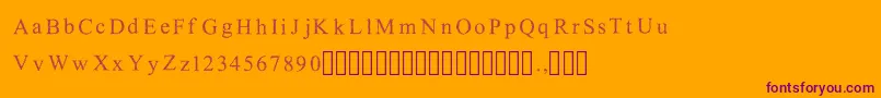 LimitedgridsRegular Font – Purple Fonts on Orange Background