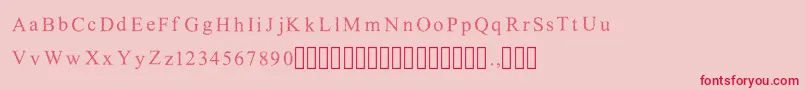 LimitedgridsRegular Font – Red Fonts on Pink Background