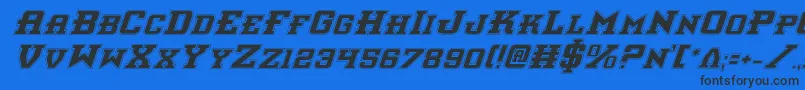 Шрифт Interceptorpi – чёрные шрифты на синем фоне