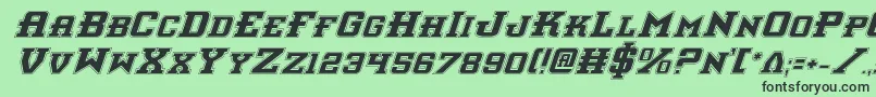 Interceptorpi Font – Black Fonts on Green Background