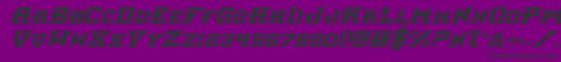 Fonte Interceptorpi – fontes pretas em um fundo violeta