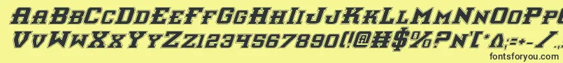 Interceptorpi Font – Black Fonts on Yellow Background