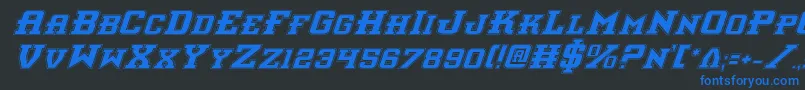 Interceptorpi Font – Blue Fonts on Black Background