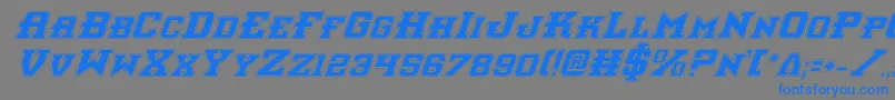 Шрифт Interceptorpi – синие шрифты на сером фоне