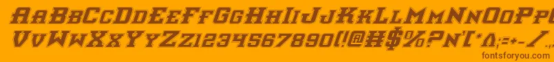 Interceptorpi Font – Brown Fonts on Orange Background