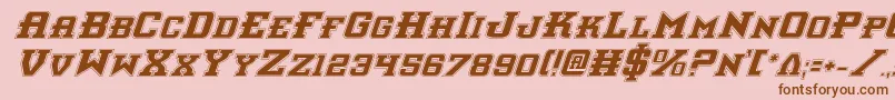 Interceptorpi-fontti – ruskeat fontit vaaleanpunaisella taustalla
