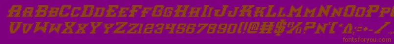 Interceptorpi Font – Brown Fonts on Purple Background