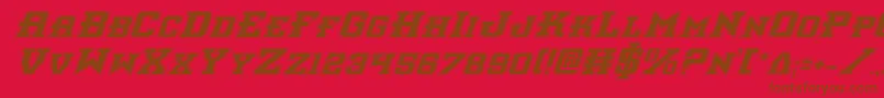 Interceptorpi Font – Brown Fonts on Red Background