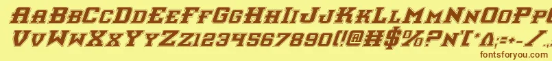Interceptorpi-fontti – ruskeat fontit keltaisella taustalla