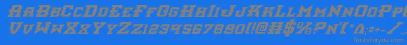 Interceptorpi-fontti – harmaat kirjasimet sinisellä taustalla