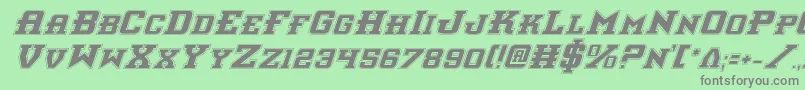 Interceptorpi Font – Gray Fonts on Green Background