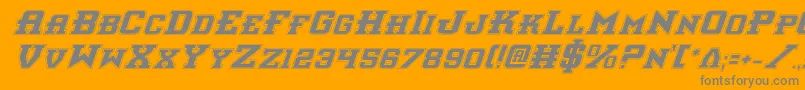 Czcionka Interceptorpi – szare czcionki na pomarańczowym tle