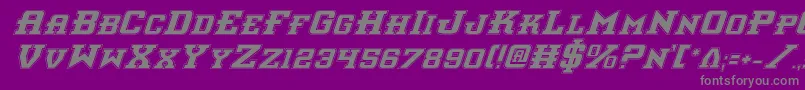 Interceptorpi-fontti – harmaat kirjasimet violetilla taustalla