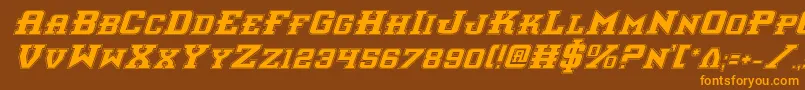 Interceptorpi Font – Orange Fonts on Brown Background
