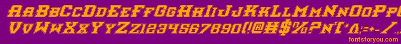 Interceptorpi Font – Orange Fonts on Purple Background