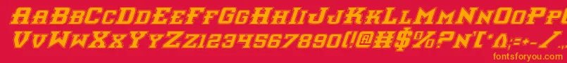 Interceptorpi Font – Orange Fonts on Red Background