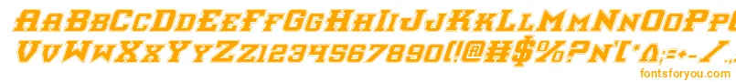 Interceptorpi Font – Orange Fonts on White Background