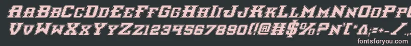 Interceptorpi Font – Pink Fonts on Black Background