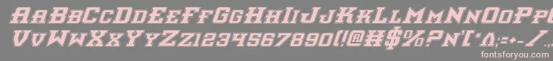 Interceptorpi-fontti – vaaleanpunaiset fontit harmaalla taustalla