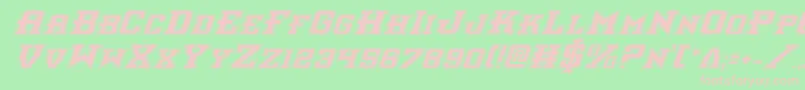 Interceptorpi Font – Pink Fonts on Green Background