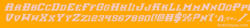Шрифт Interceptorpi – розовые шрифты на оранжевом фоне