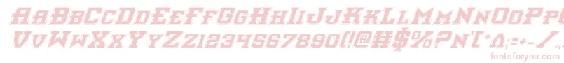 Interceptorpi-fontti – vaaleanpunaiset fontit valkoisella taustalla