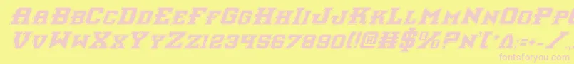 Шрифт Interceptorpi – розовые шрифты на жёлтом фоне