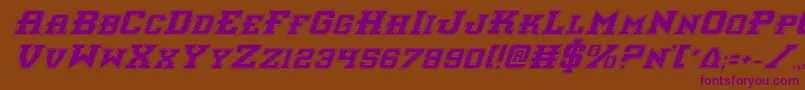 Interceptorpi-fontti – violetit fontit ruskealla taustalla