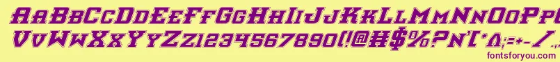 Шрифт Interceptorpi – фиолетовые шрифты на жёлтом фоне