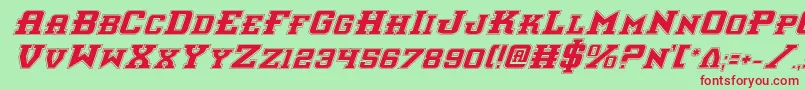 Interceptorpi-fontti – punaiset fontit vihreällä taustalla