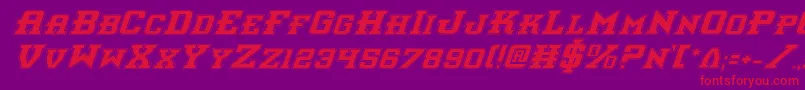 フォントInterceptorpi – 紫の背景に赤い文字