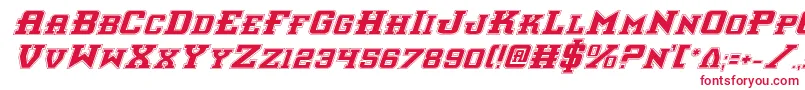 Interceptorpi Font – Red Fonts on White Background