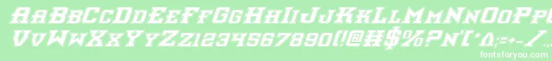 Interceptorpi-fontti – valkoiset fontit vihreällä taustalla