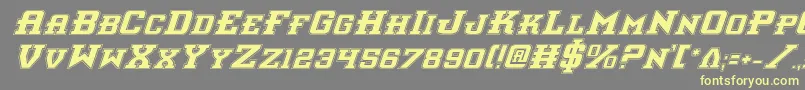 Шрифт Interceptorpi – жёлтые шрифты на сером фоне