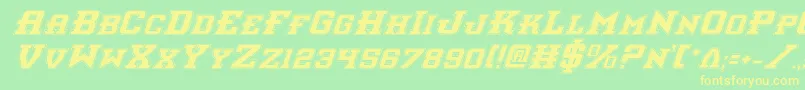 Interceptorpi Font – Yellow Fonts on Green Background