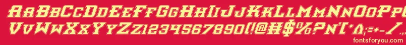Шрифт Interceptorpi – жёлтые шрифты на красном фоне