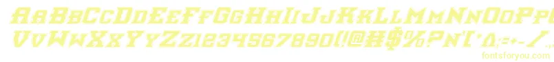 Шрифт Interceptorpi – жёлтые шрифты