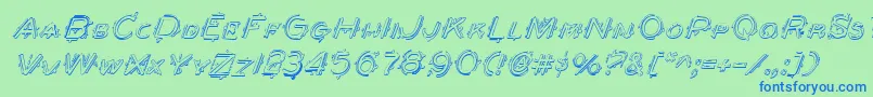 More about Berserkersi Font Berserkersi Font – Blue Fonts on Green Background